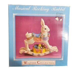 Musical Rocking Bunny Rabbit Windsor Collection Easter Vintage